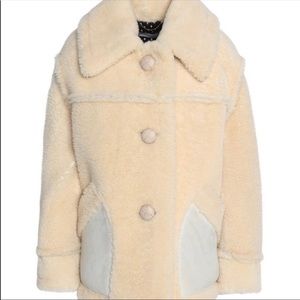 Coach white teddy coat